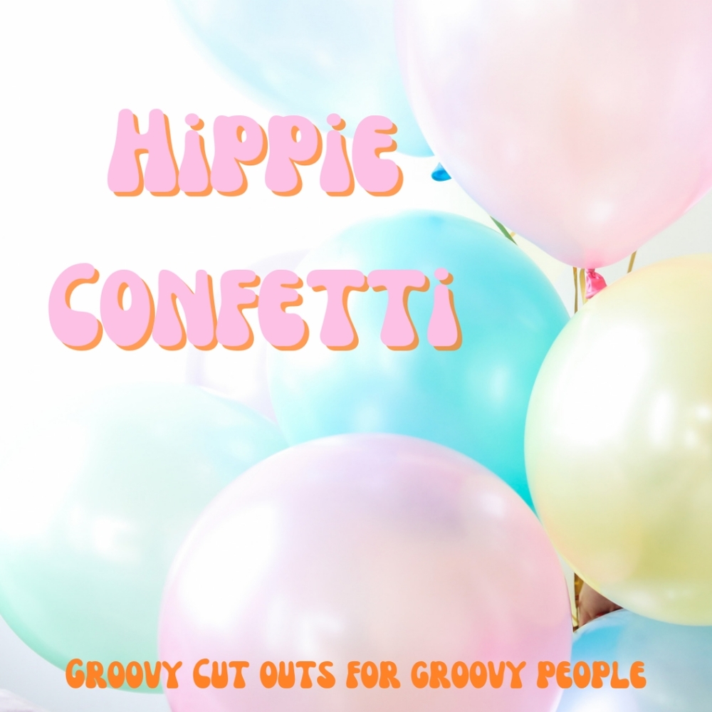 Retro Hippie Die Cut Confetti